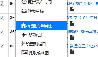 文章属性设置1